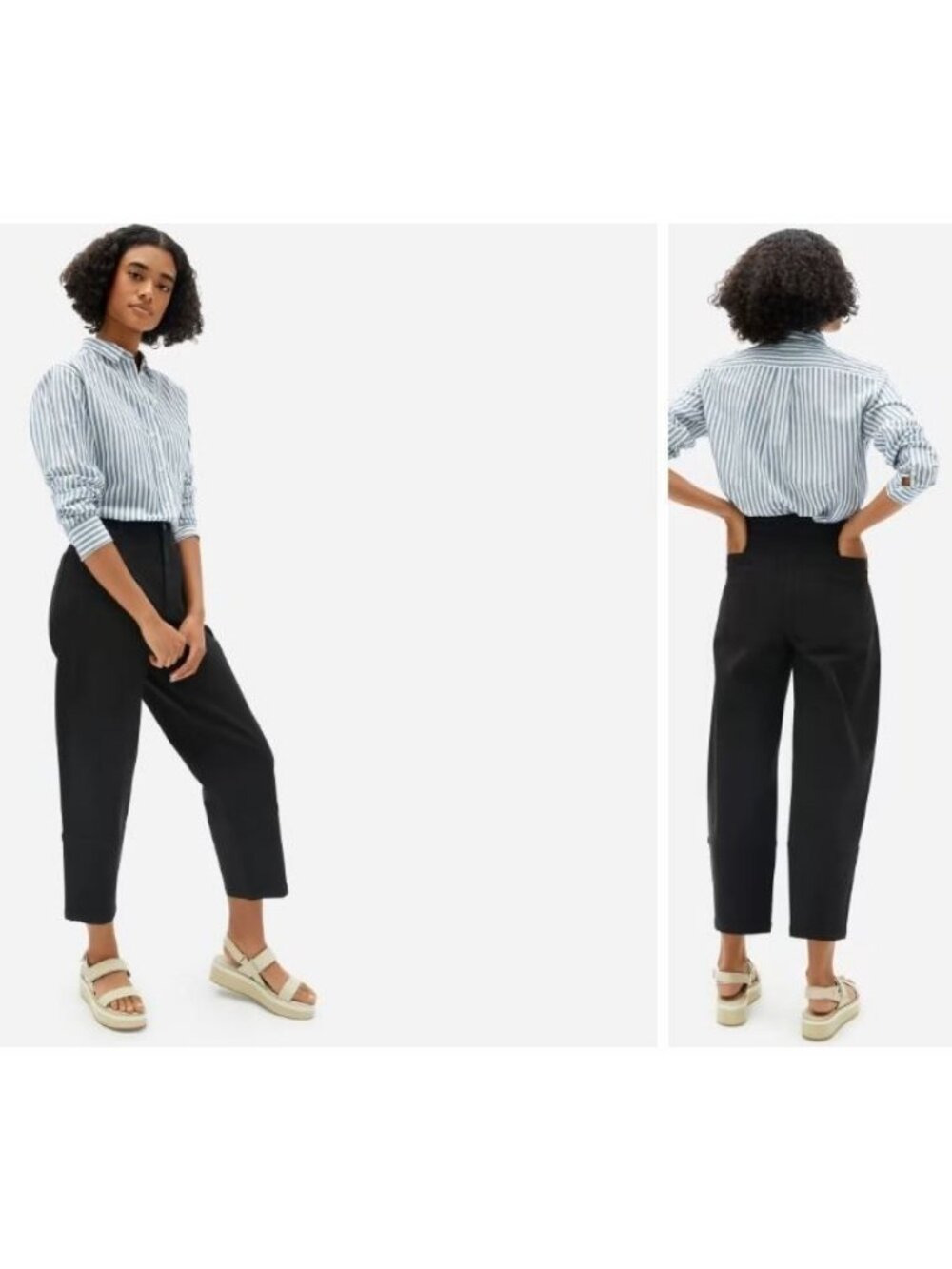 Everlane The Utility Barrel Pant Black Size 2 Tall NWT